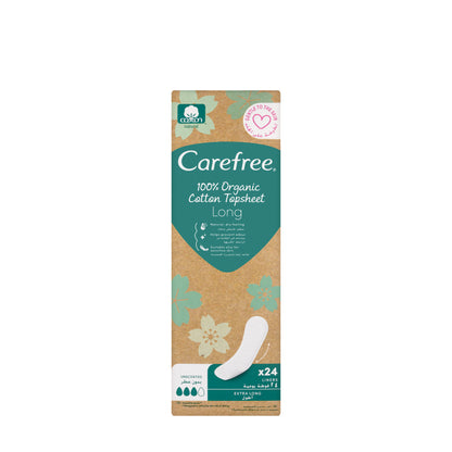 Carefree Organic Cotton Long 24 Pads