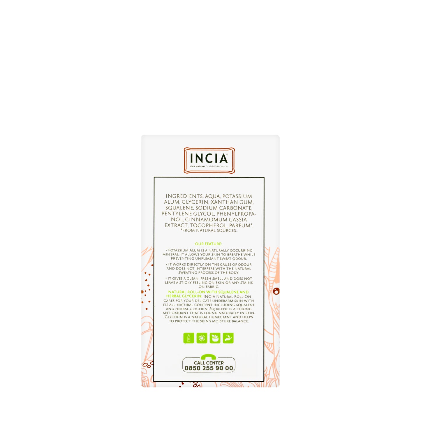 Incia Natural Deodorant Roll Women 50 Ml