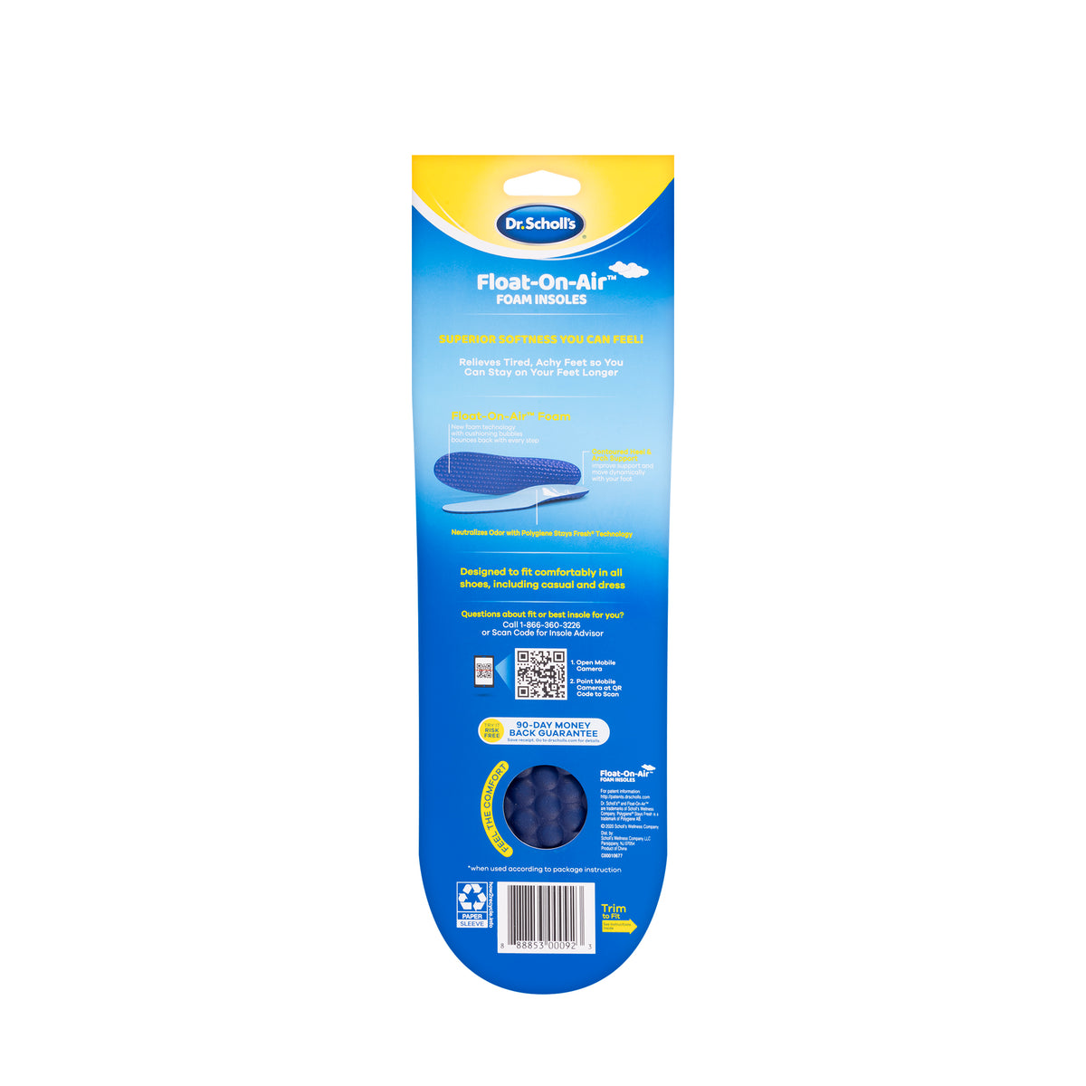 Dr Scholl's Float On Air Foam Insoles [Men]  1 Pair