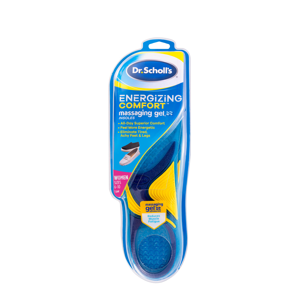 Dr Scholl's Energizing Comfort  Massaging Gel Insoles [Women] 1 Pair