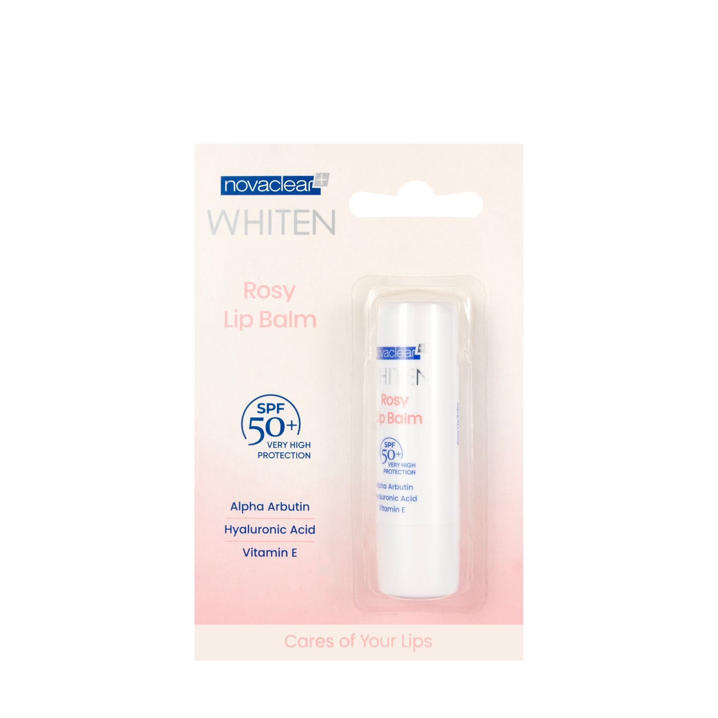 Novaclear White Rosy Lip Balm Spf 50/4.9 Gm