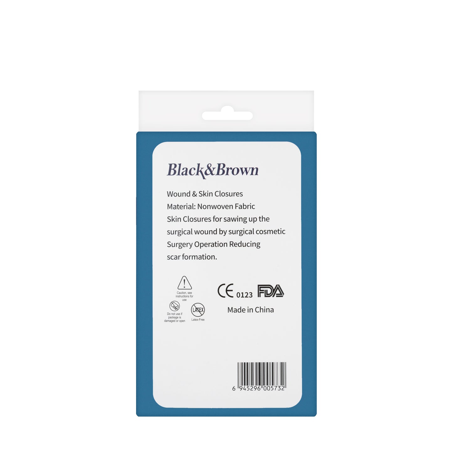 Black & Brown Steri-Strip Plaster 8 Pieces