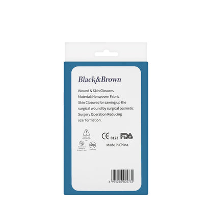 Black & Brown Steri-Strip Plaster 8 Pieces