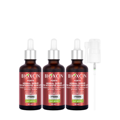 Bioxcin DermaGen Forte Herbal Serum for Intensive Hair Loss (3 x 50 ml)