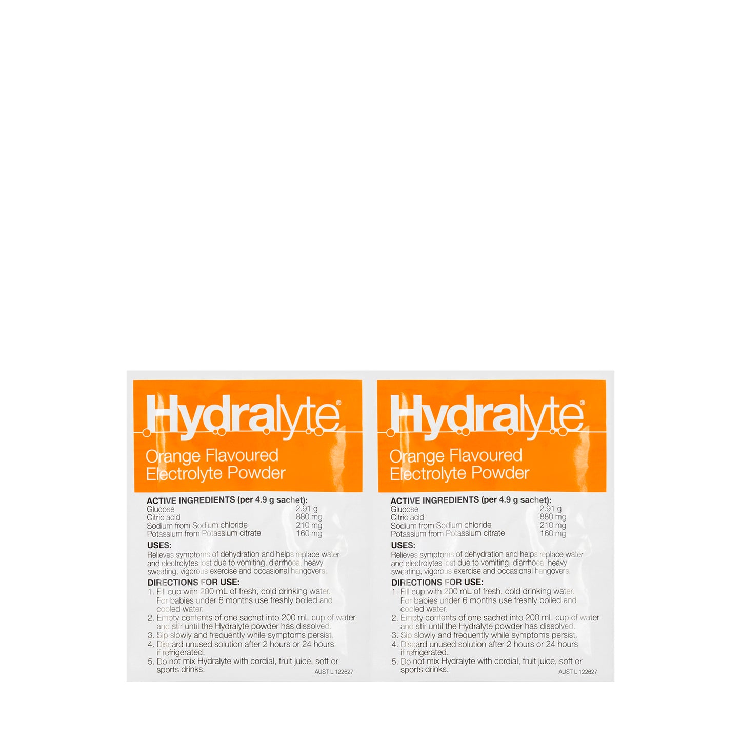 Hydralyte Orange Sachet 10X4.9 gm
