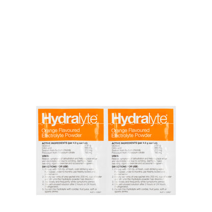 Hydralyte Orange Sachet 10X4.9 gm
