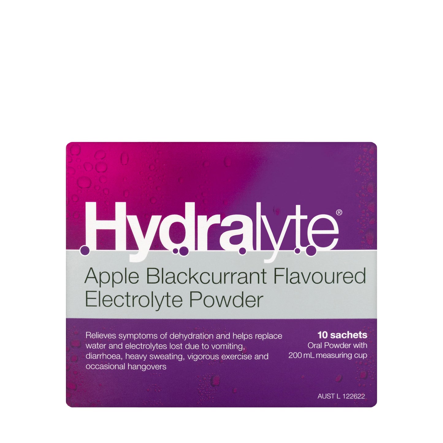 Hydralyte Apple & Blackcurrant Sachet 10X4.9 gm