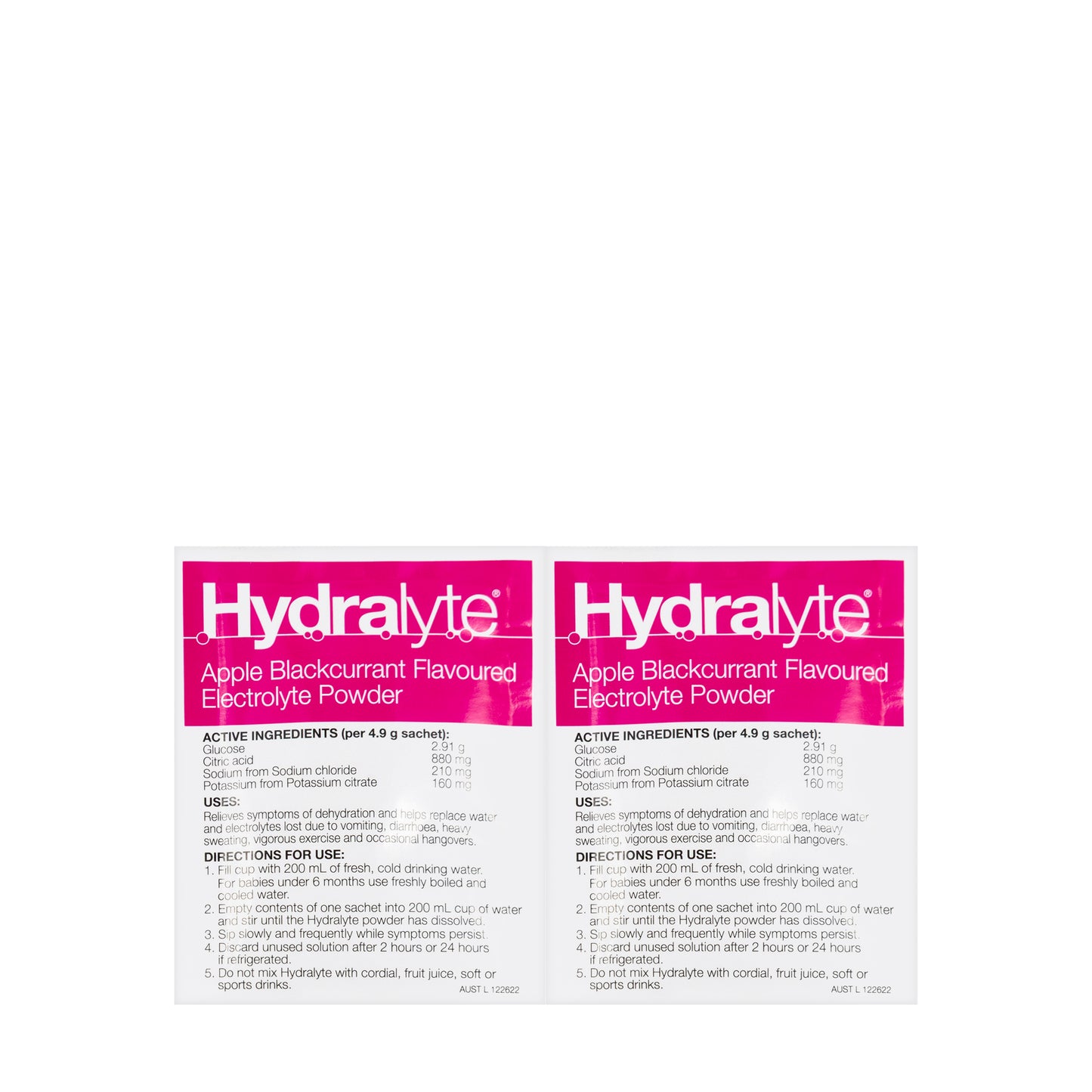 Hydralyte Apple & Blackcurrant Sachet 10X4.9 gm