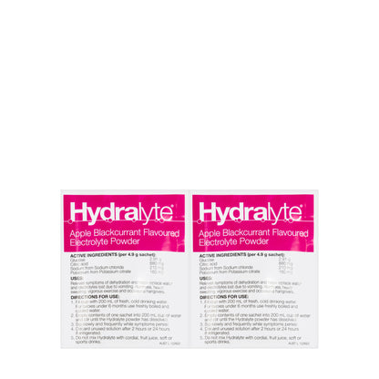 Hydralyte Apple & Blackcurrant Sachet 10X4.9 gm
