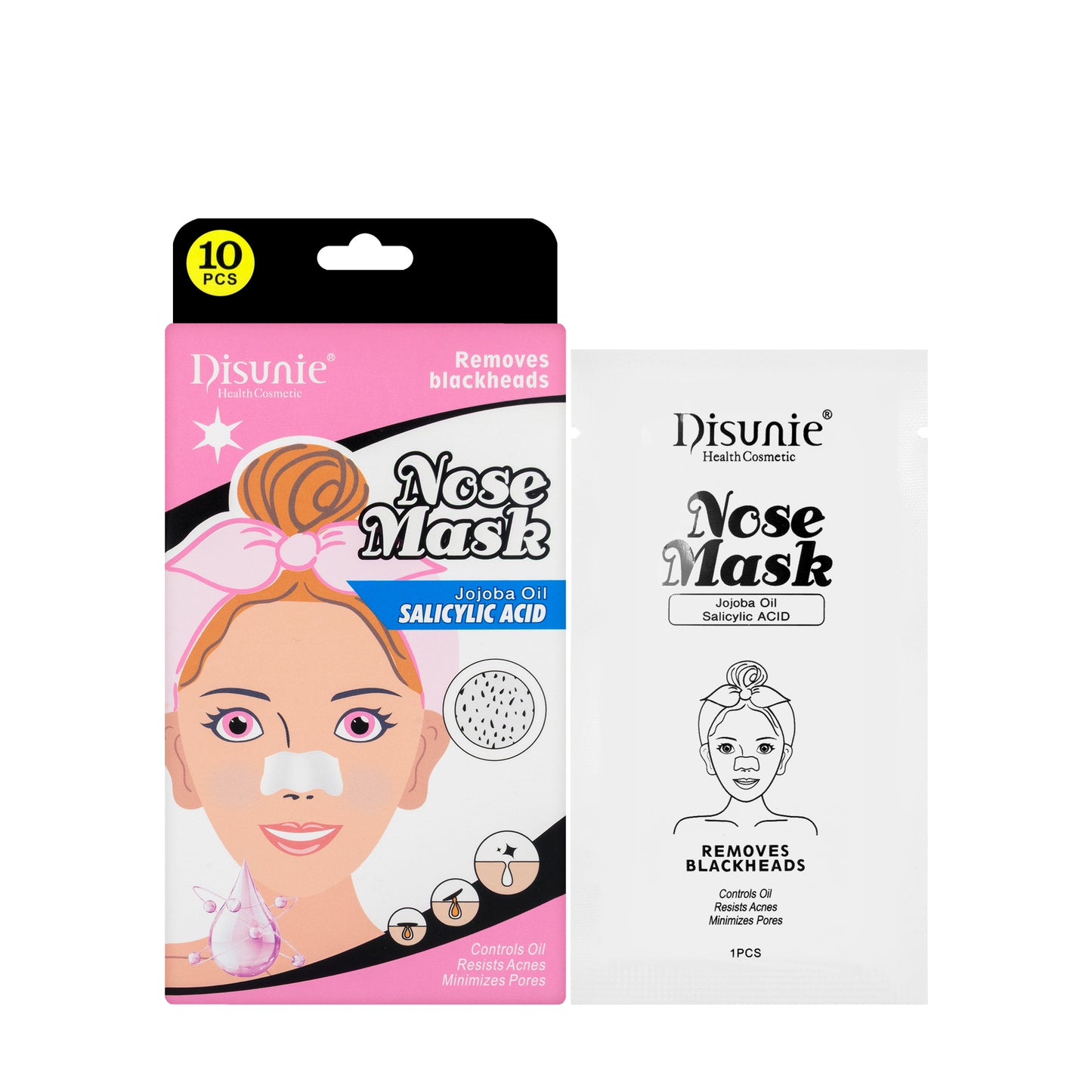 Disunie Nose Mask Bamboo Charcoal 10 Pieces