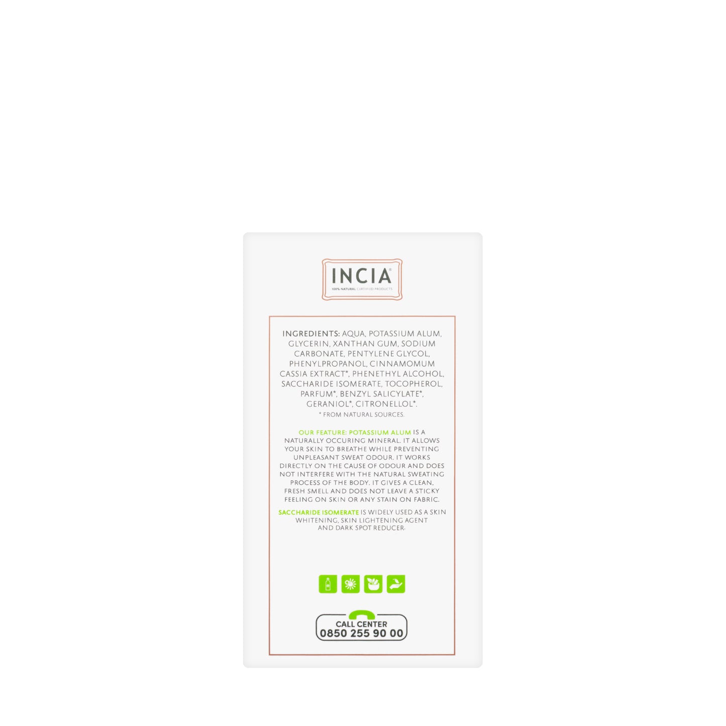 Incia Natural Whitening Deodorant Roll 50 Ml