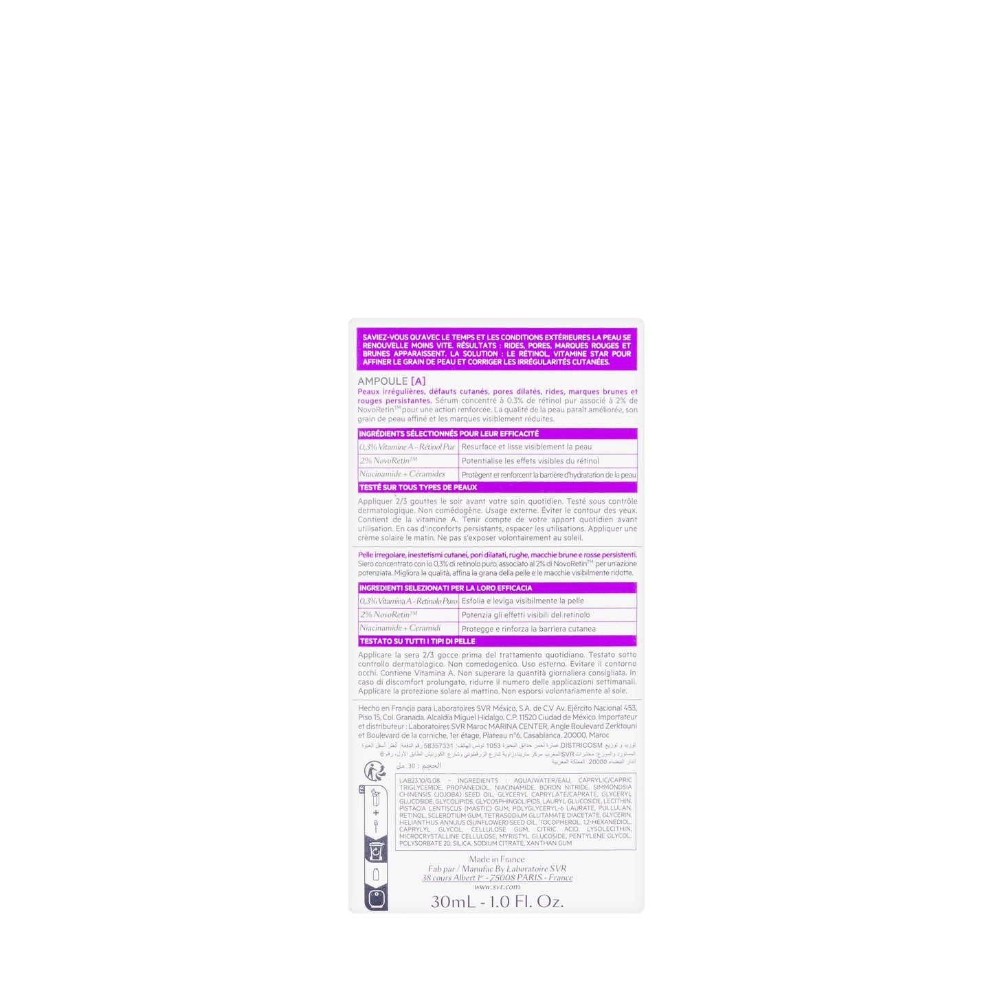 SVR [A] Pure Retinol 0.3% Lift Ampule 30 ml