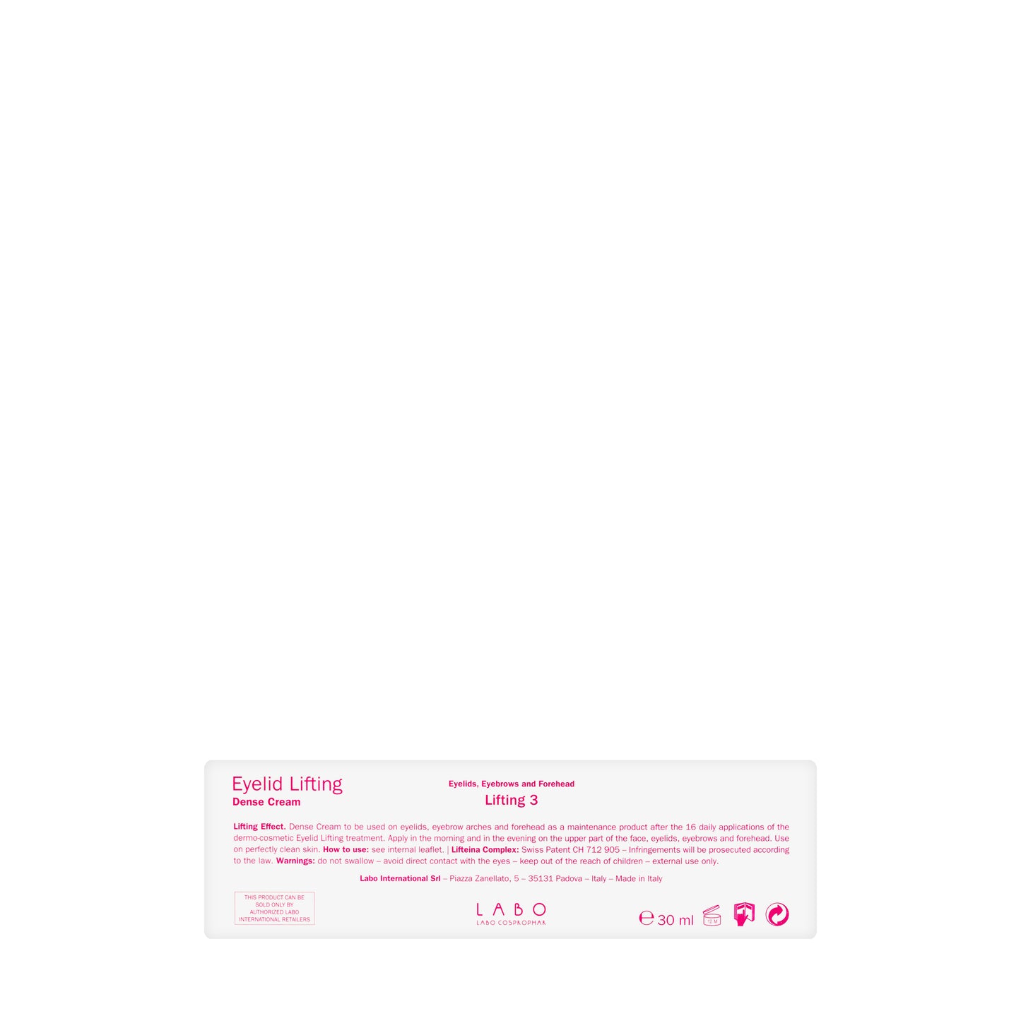 Labo Eyelid Lifting 3 Dense Cream 30 Ml
