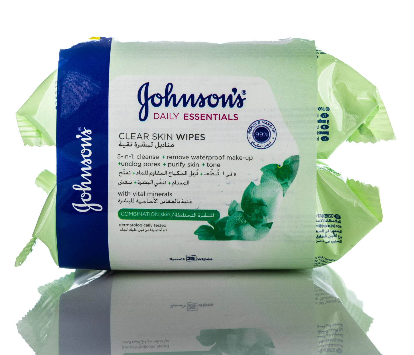 Johnson And Johnson Daily Essentials  Clear Skin Wipes 1+1 Offer