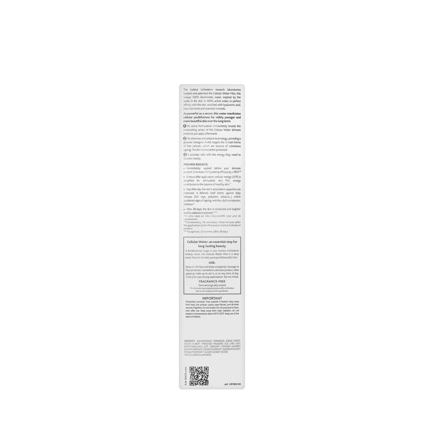 Institut Esthederm Cellular Water Mist Spray 100 Ml