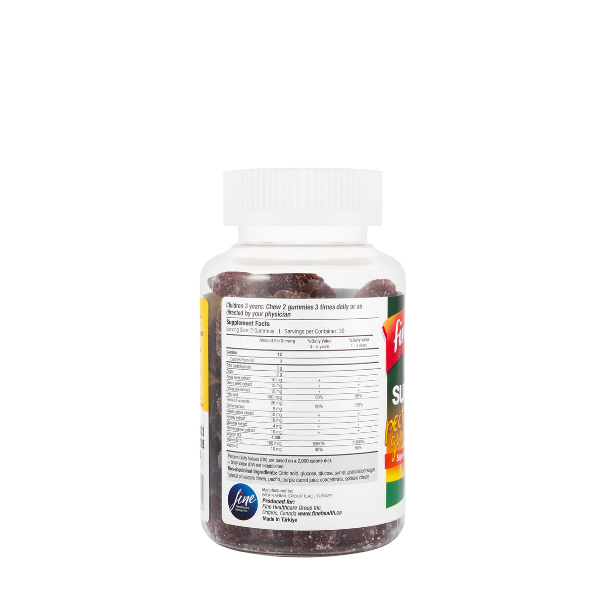 Fine's Kids Fe+ Iron Support 60Gummies