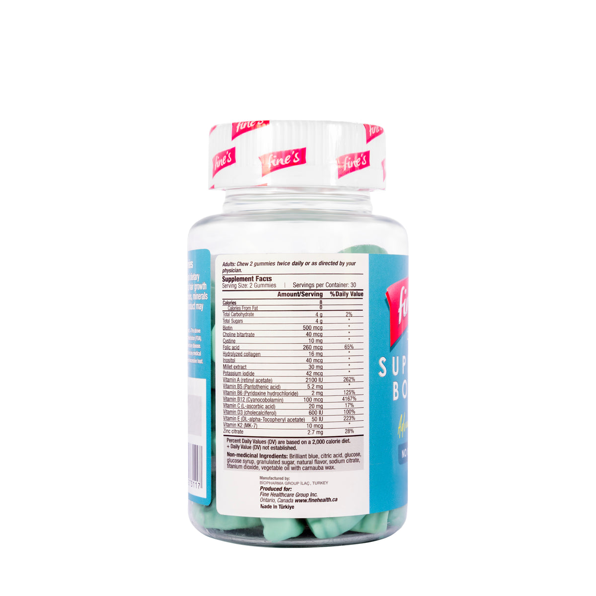 Fine's Adult Biotin + Super Hair Booster 60 Gummies