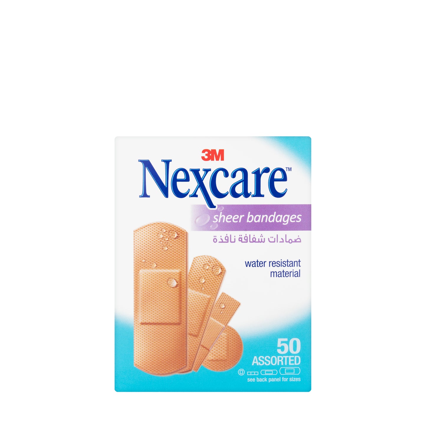 Nexcare Sheer Band Assorted 50 Pieces