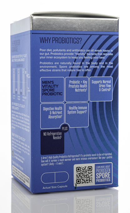 Probiogen Men's Vitality Spore Probiotic 30 Capsules