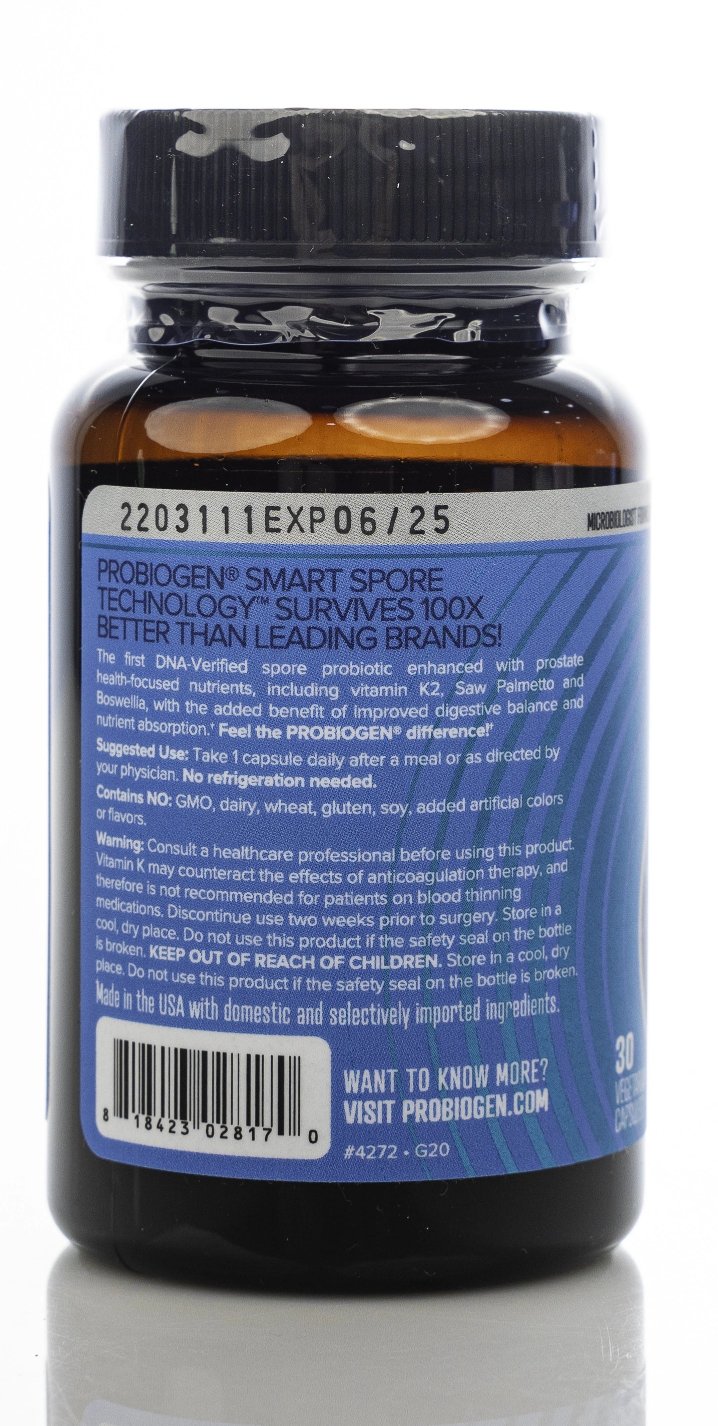 Probiogen Men's Vitality Spore Probiotic 30 Capsules