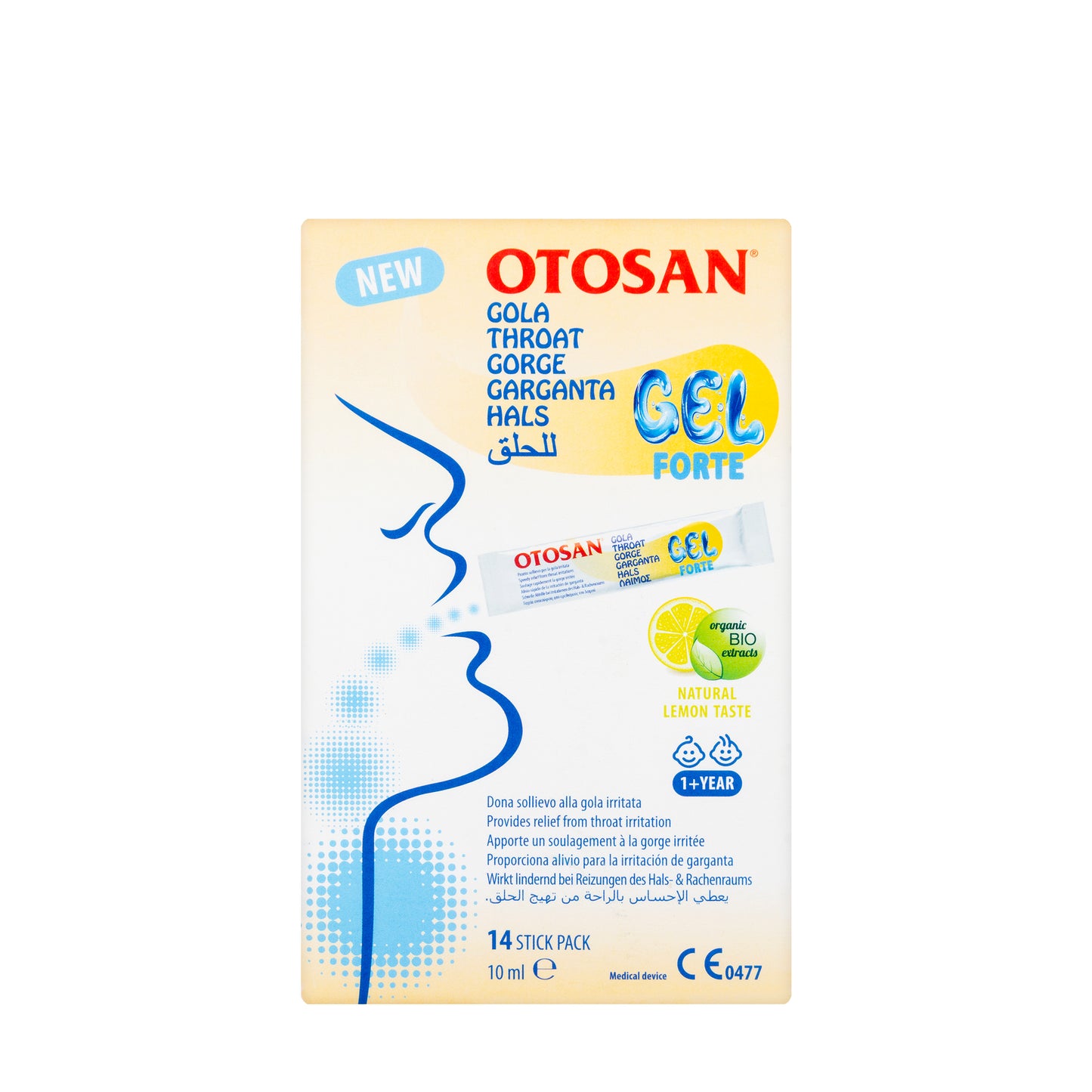 Otosan Throat Gel Forte 14 Stick X10Ml