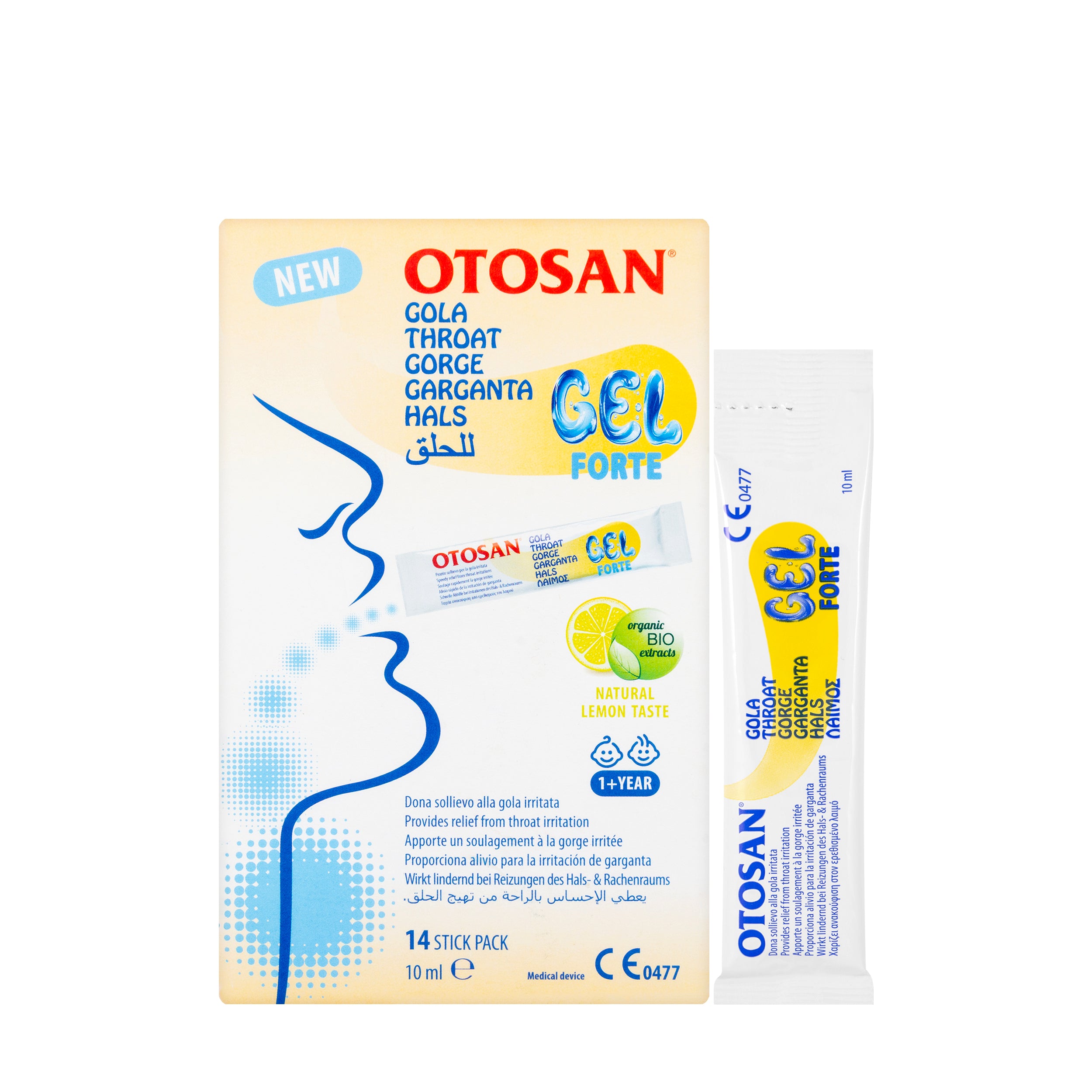 Otosan Throat Gel Forte 14 Stick X10Ml