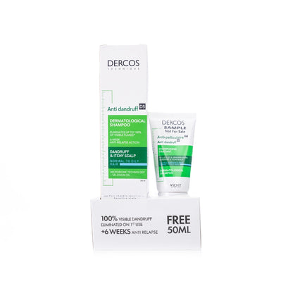 Vichy Dercos Shampoo Dandruff Oil 200+50 ml Offer