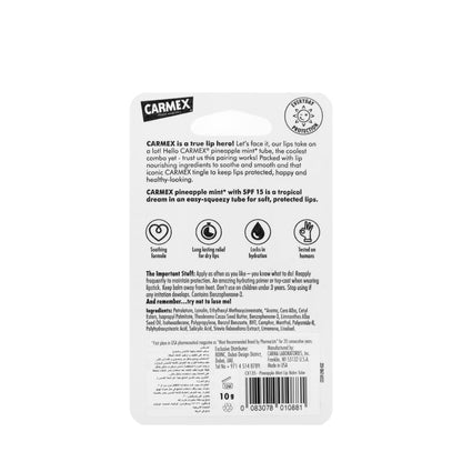Carmex Pineapple Mint Moisturizing SPF 15 Lip Balm 10 Gm