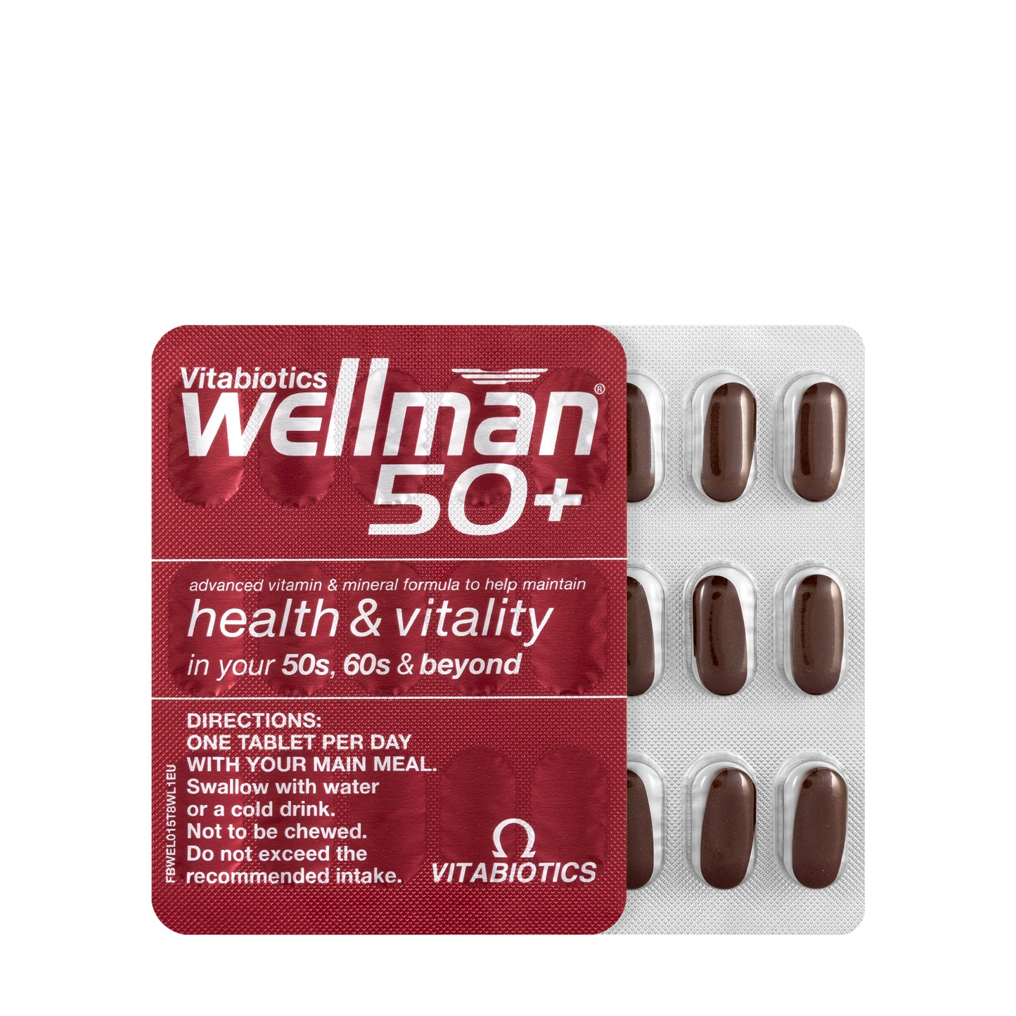 Vitabiotics Wellman 50+ 30 Tablets