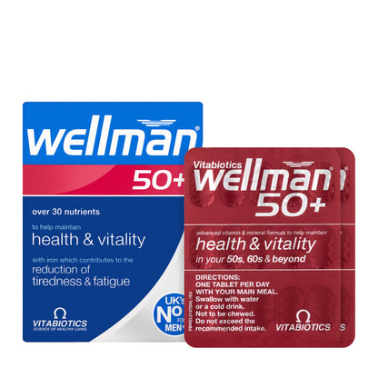 Vitabiotics Wellman 50+ 30 Tablets