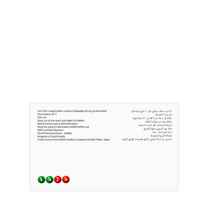 Lixiana 60Mg 28 Tablets