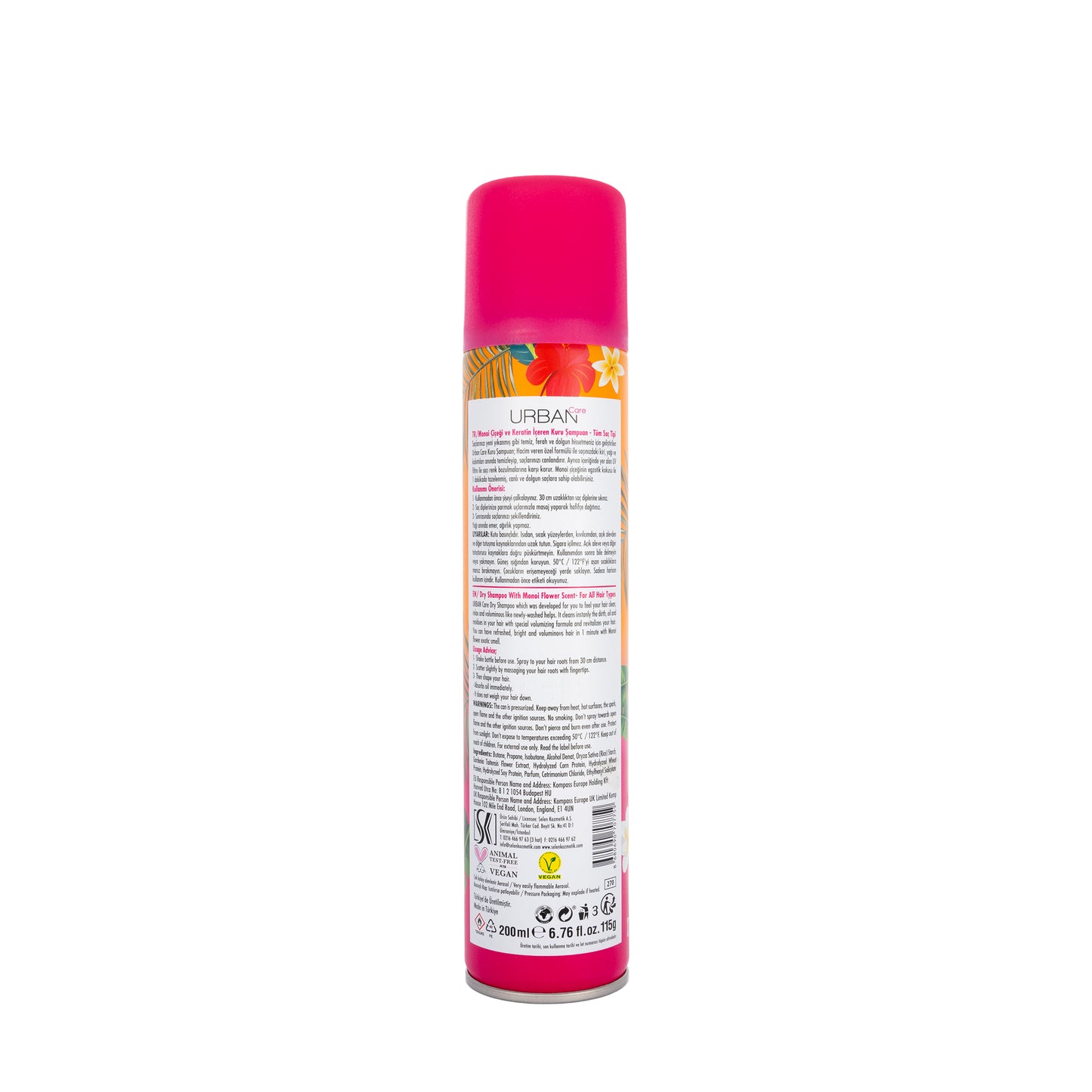 Urbancare Dry shampoo[Hawaiian Monoi] 200 Ml