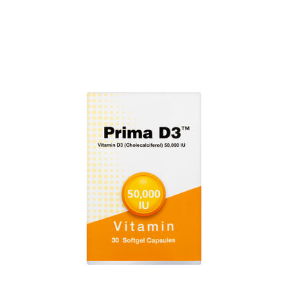 Prima Vitamin D3 50000 IU 30 Capsules