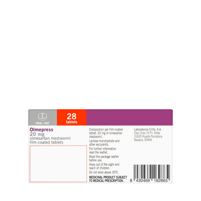 Olmepress 20Mg 28 Tablets