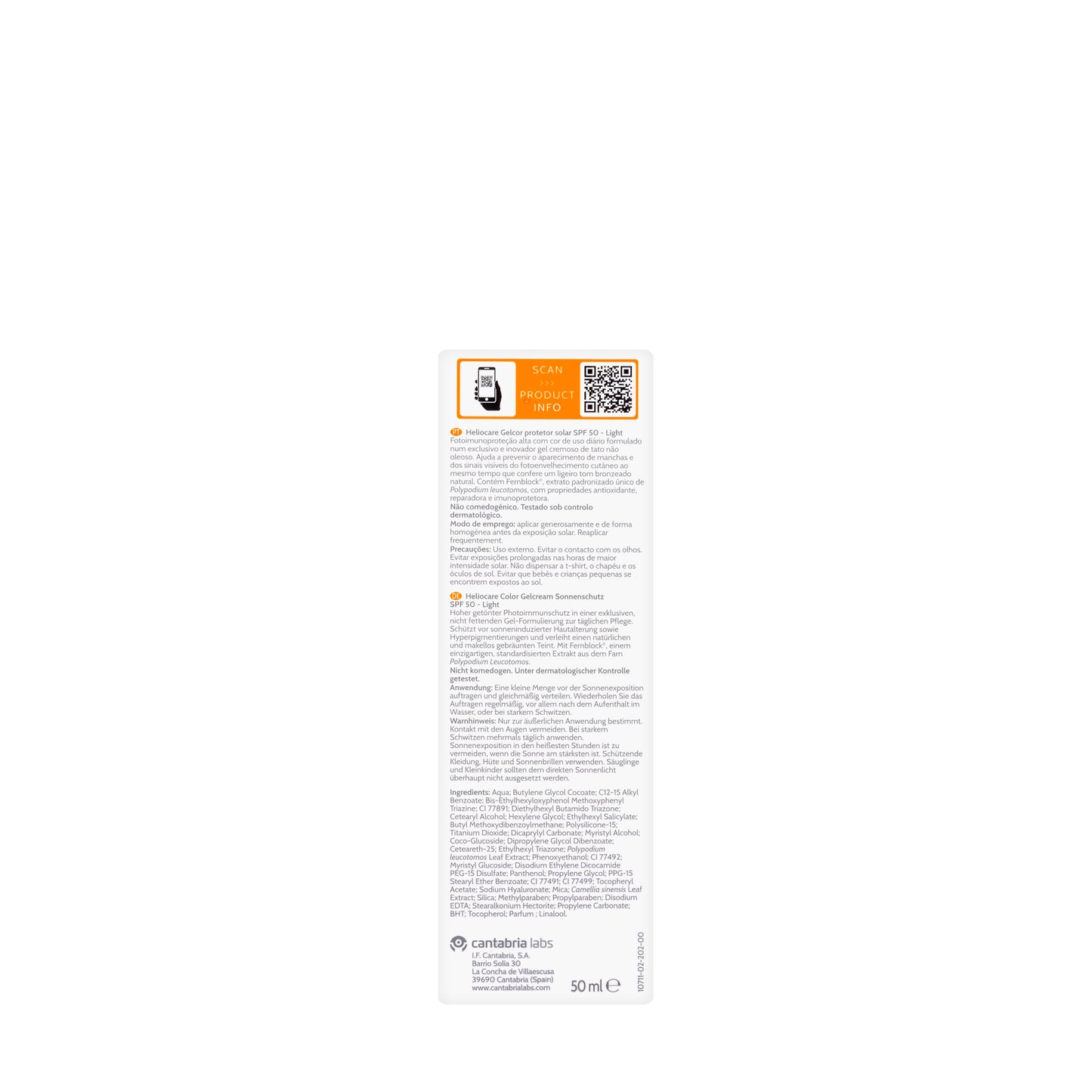 Heliocare Color Spf 50 Light Gel Cream 50 Ml