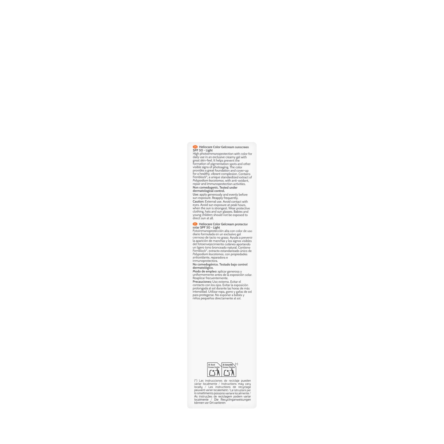 Heliocare Color Spf 50 Light Gel Cream 50 Ml