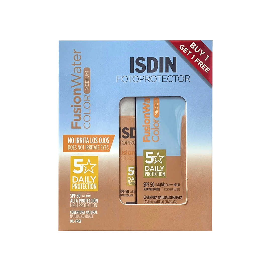 Isdin Spf 50 Fusion Water Color Medium 50 Ml 1+1 Offer