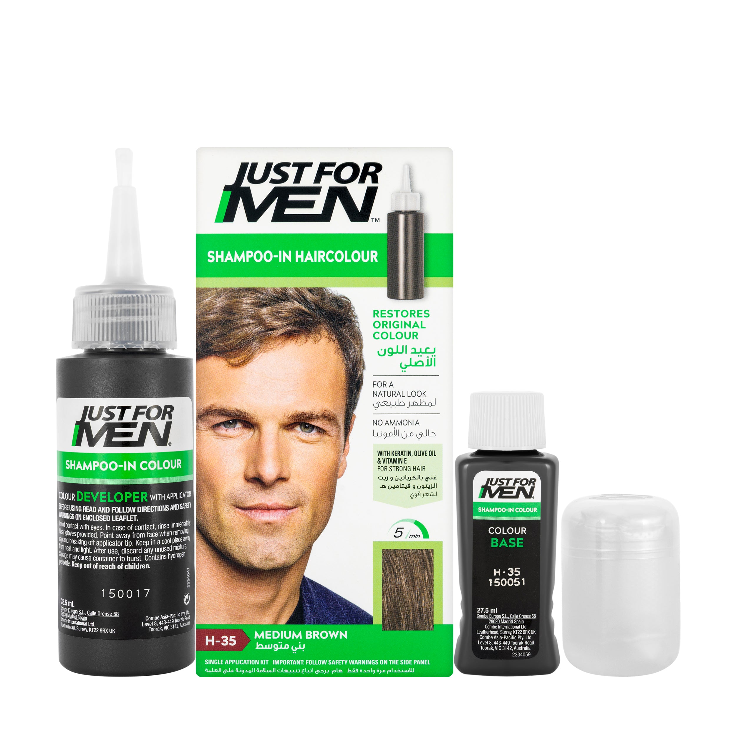 Just For Men Shampoo In Hair Colour Mid Brown