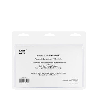 Care Well Weekly Four Times A Day Pill Box [703]