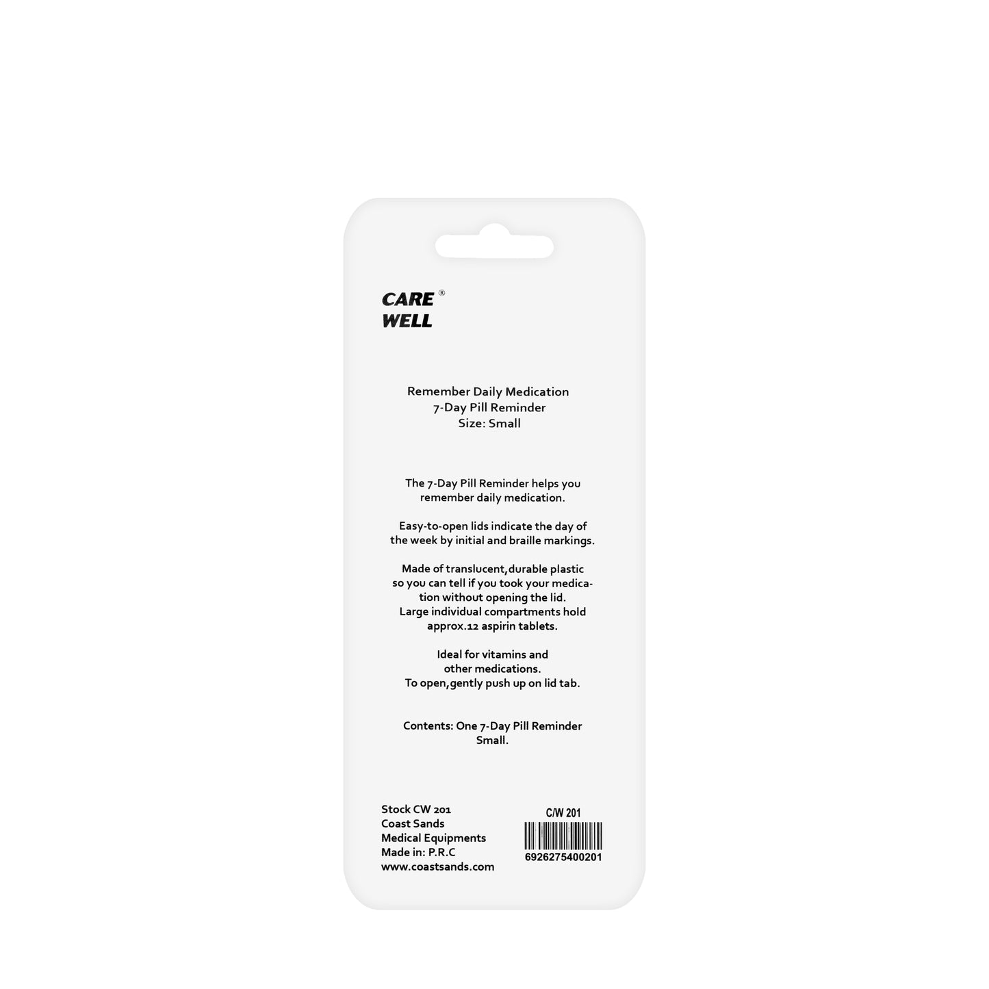 Care Well 7 Days Pill Reminder Small [201]