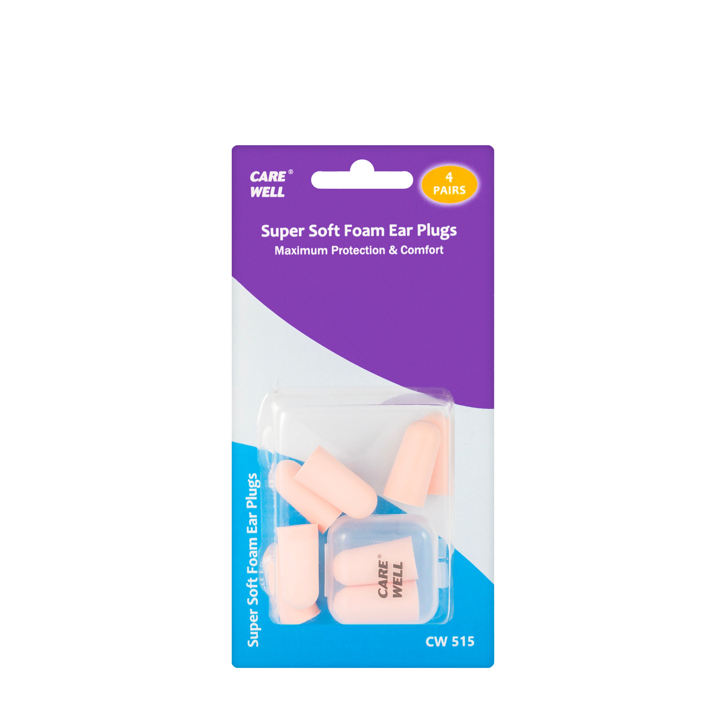 Care Well Super Soft Foam Earplugs 4 Pairs [515]