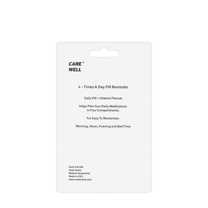 Care Well Four Times A Day Pocket Size Pill Box [206]