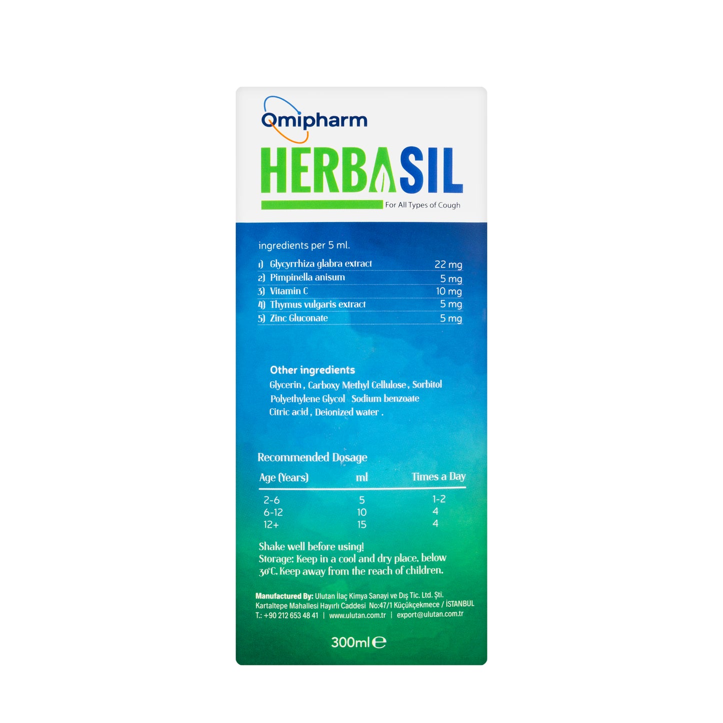 Herbasil Cough Syrup 300Ml