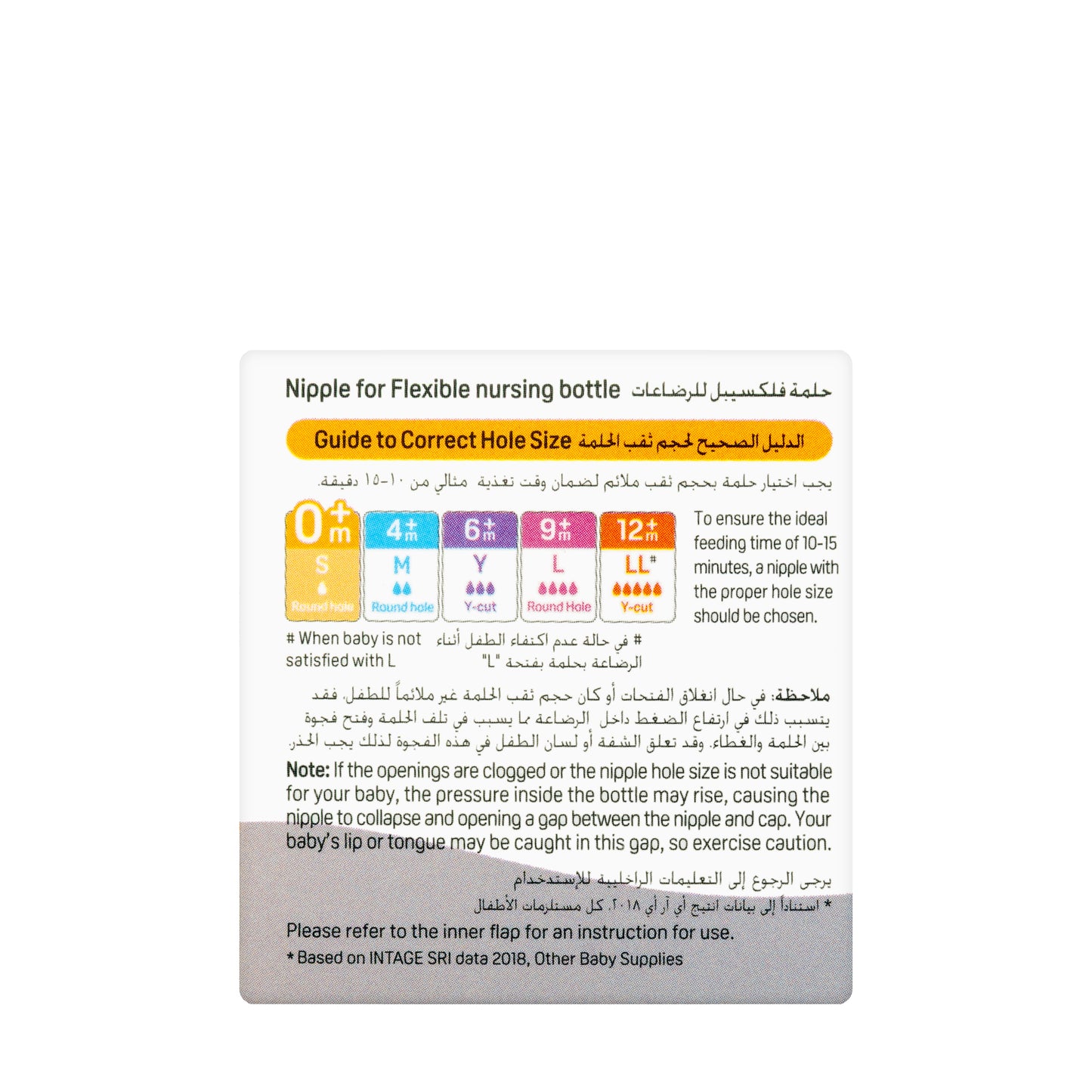 Pigeon Flexible Nipple Silicone [Small] 0+ Months 1 Piece