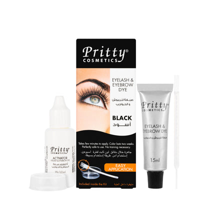 Pritty Eyelash and Eyebrow Dye Black (15 Applications)