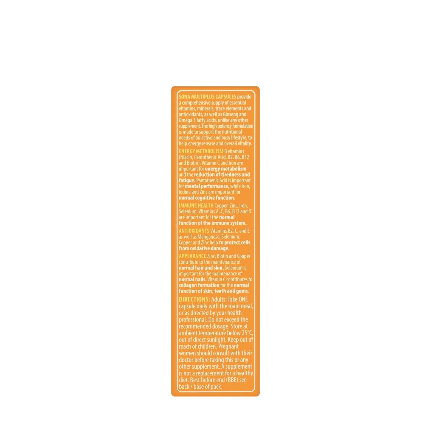 Sona Multiplus multivitamin &Mineral 30 Capsules