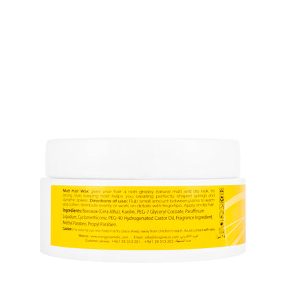 Energy Cosmetics Matt Hair Wax 100 Ml