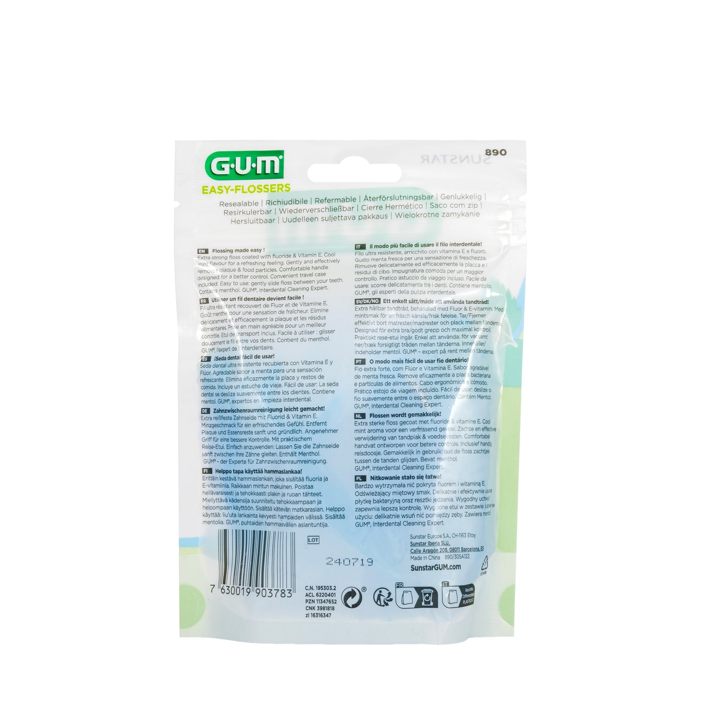 Gum Easy Flossers 30 pieces [890]