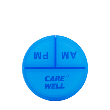Care Well 3 Compartment Round Am / Pm Pill Box [209]
