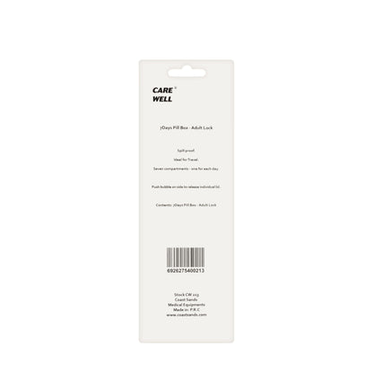 Care Well 7 Days Pill Box Adult Lock [213]
